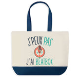 Sac de shopping bleu J'peux pas Beatbox