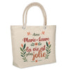 Sac Fête des Mères Mamie Famille Idée Cadeau anniversaire Noël Travail Boulot Métier Départ Retraite Collègue Femme cabas shopping plage