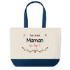 Sac de shopping bleu Maman au Top