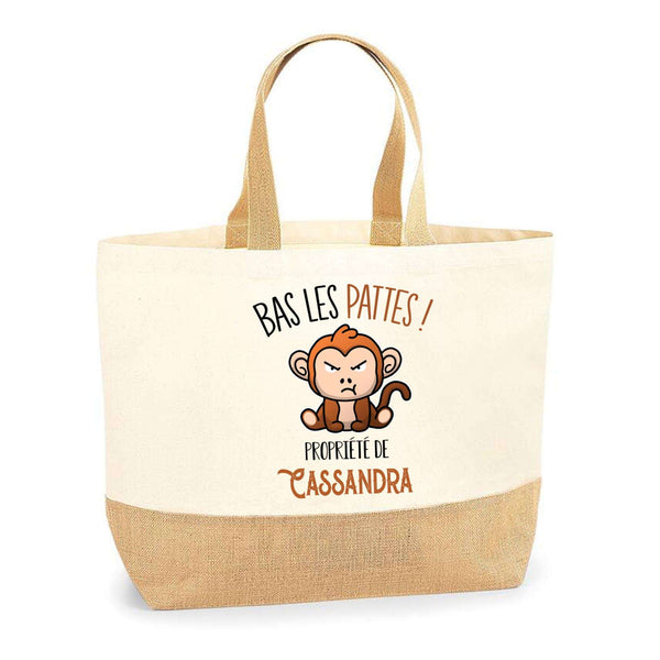 Sac Jute Fête des Mères Fêtes des Pères Mamie Papi Famille Idée Cadeau anniversaire Noël Travail Boulot Métier Départ Retraite Collègue Femme Homme