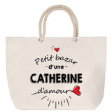 Sac Fête des Mères Mamie Famille Idée Cadeau anniversaire Noël Travail Boulot Métier Départ Retraite Collègue Femme cabas shopping plage