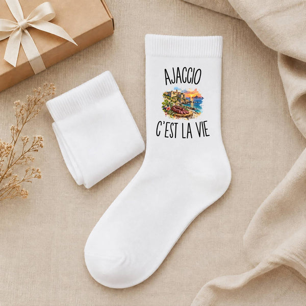Chaussettes Homme Femme Ajaccio c’est la vie