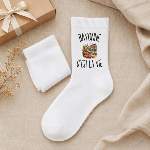 Chaussettes Homme Femme Bayonne c’est la vie