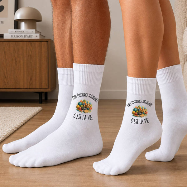 Chaussettes Homme Femme Être éducatrice spécialisée c'est la vie