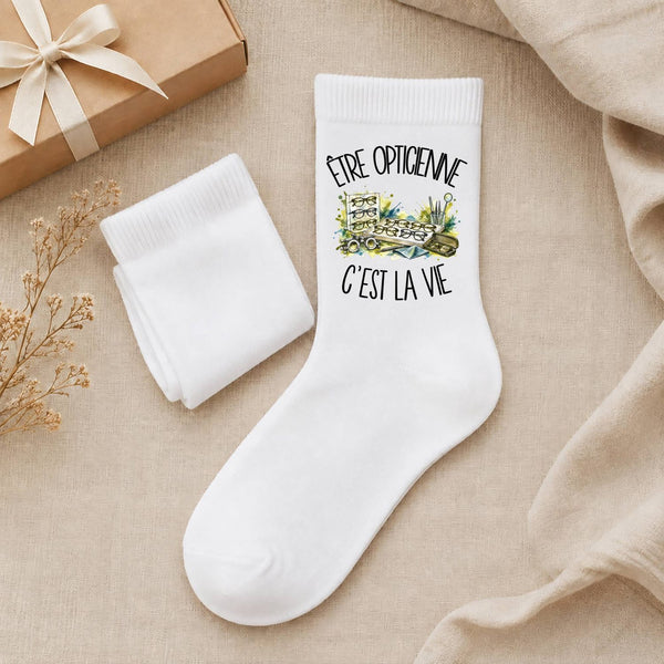 Chaussettes Homme Femme Être opticienne c'est la vie