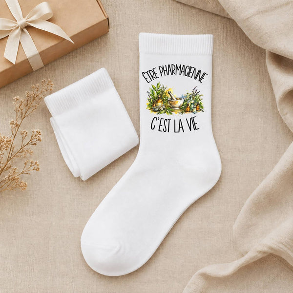 Chaussettes Homme Femme Être pharmacienne c'est la vie