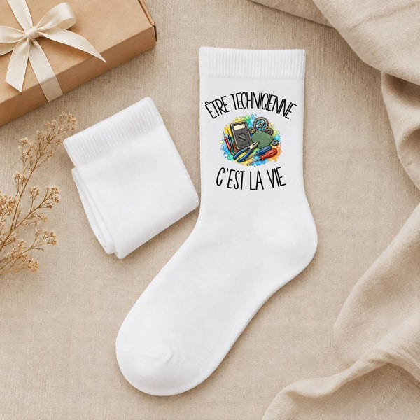 Chaussettes Homme Femme Être technicienne c'est la vie