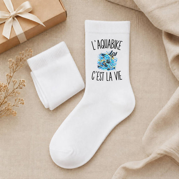 Chaussettes Homme Femme L’Aquabike c’est la vie