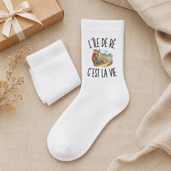 Chaussettes Homme Femme L’Île de Ré c’est la vie