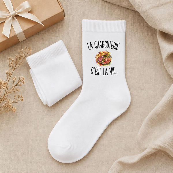 Chaussettes Homme Femme La Charcuterie c’est la vie