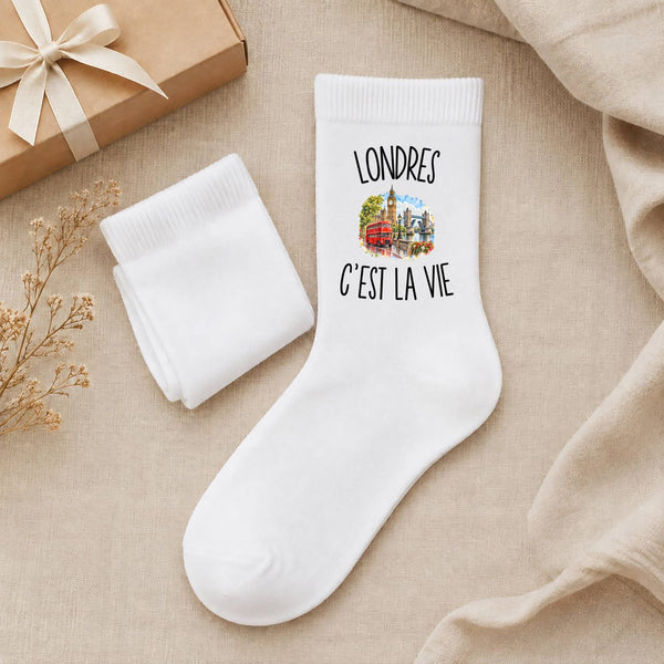Chaussettes Homme Femme Londres c’est la vie