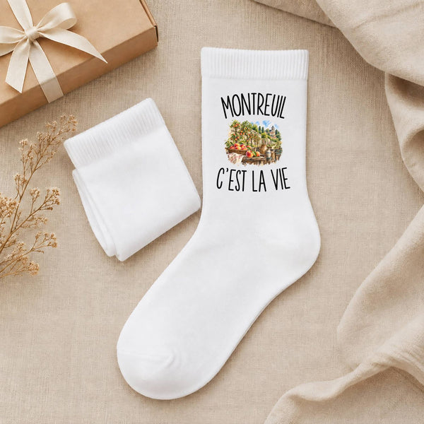 Chaussettes Homme Femme Montreuil c’est la vie