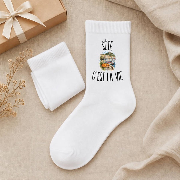Chaussettes Homme Femme Sète c’est la vie