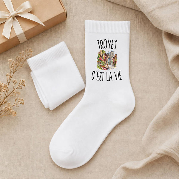 Chaussettes Homme Femme Troyes c’est la vie