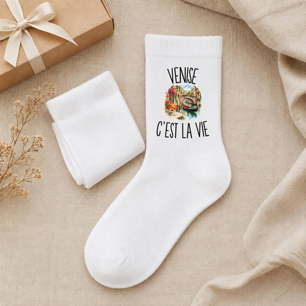 Chaussettes Homme Femme Venise c’est la vie