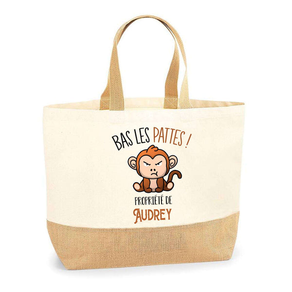 Sac Jute Fête des Mères Fêtes des Pères Mamie Papi Famille Idée Cadeau anniversaire Noël Travail Boulot Métier Départ Retraite Collègue Femme Homme