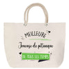 Sac Fête des Mères Mamie Famille Idée Cadeau anniversaire Noël Travail Boulot Métier Départ Retraite Collègue Femme cabas shopping plage