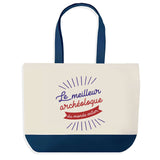 Sac de shopping bleu Archéologue Meilleur du Monde