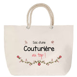 Sac Fête des Mères Mamie Famille Idée Cadeau anniversaire Noël Travail Boulot Métier Départ Retraite Collègue Femme cabas shopping plage