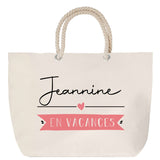Sac Fête des Mères Mamie Famille Idée Cadeau anniversaire Noël Travail Boulot Métier Départ Retraite Collègue Femme cabas shopping plage