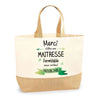 Sac Jute Fête des Mères Fêtes des Pères Mamie Papi Famille Idée Cadeau anniversaire Noël Travail Boulot Métier Départ Retraite Collègue Femme Homme