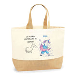 Sac Jute Fête des Mères Fêtes des Pères Mamie Papi Famille Idée Cadeau anniversaire Noël Travail Boulot Métier Départ Retraite Collègue Femme Homme