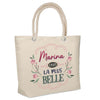 Sac Fête des Mères Mamie Famille Idée Cadeau anniversaire Noël Travail Boulot Métier Départ Retraite Collègue Femme cabas shopping plage