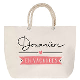 Sac Fête des Mères Mamie Famille Idée Cadeau anniversaire Noël Travail Boulot Métier Départ Retraite Collègue Femme cabas shopping plage