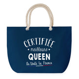 Sac de plage Bleu anse corde Certifiée meilleure Queen