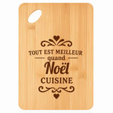 Planche bambou gravée personnalisée homme idée cadeau Fête des Pères apéro 30×20 prénom cuisine plateau fromage anniversaire noel papa papi 