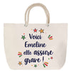 Sac Fête des Mères Mamie Famille Idée Cadeau anniversaire Noël Travail Boulot Métier Départ Retraite Collègue Femme cabas shopping plage