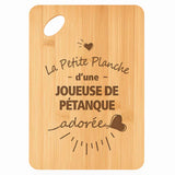 Planche bambou gravée personnalisée femme idée cadeau Fête des Mères apéro 30×20 prénom cuisine plateau fromage anniversaire noel maman mamie