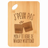 Planche bambou gravée personnalisée femme homme idée cadeau Fête des Mères Fête des Pères apéro papa maman prénom cuisine plateau fromage