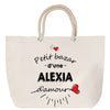 Sac Fête des Mères Mamie Famille Idée Cadeau anniversaire Noël Travail Boulot Métier Départ Retraite Collègue Femme cabas shopping plage