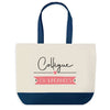 Sac de shopping bleu Collègue en Vacances