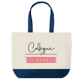 Sac de shopping bleu Collègue en Vacances