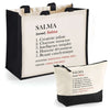 Cabas femme sac plage ou shopping tote bag pochette trousse Idée cadeau original pour anniversaire Noël travail départ retraite collègue famille fete des mères maman mamie