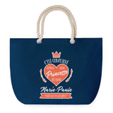 Sac de plage Bleu anse corde Marie-Paule Princesse