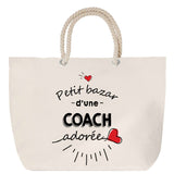 Sac Fête des Mères Mamie Famille Idée Cadeau anniversaire Noël Travail Boulot Métier Départ Retraite Collègue Femme cabas shopping plage