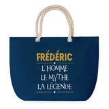 Sac de plage Bleu anse corde Frédéric Mythe Légende -jaune