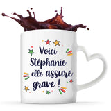 Mug personnalisé, idée cadeau pour maman, femme collègue saint valentin Noël, anniversaire, fête des mères Secret Santa