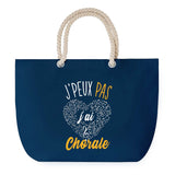 Sac de plage Bleu anse corde J'peux Pas Chorale