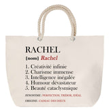 Sac Fête des Mères Mamie Famille Idée Cadeau anniversaire Noël Travail Boulot Métier Départ Retraite Collègue Femme cabas shopping plage