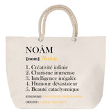 Sac Fête des Mères Mamie Famille Idée Cadeau anniversaire Noël Travail Boulot Métier Départ Retraite Collègue Femme cabas shopping plage