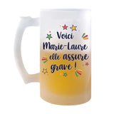 Chope de bière personnalisé, idée cadeau pour maman, femme ou collègue. Parfait pour Noël, anniversaire, fête des mères ou Secret Santa.
