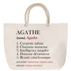 Sac Fête des Mères Mamie Famille Idée Cadeau anniversaire Noël Travail Boulot Métier Départ Retraite Collègue Femme cabas shopping plage