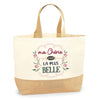 Sac Jute Fête des Mères Fêtes des Pères Mamie Papi Famille Idée Cadeau anniversaire Noël Travail Boulot Métier Départ Retraite Collègue Femme Homme