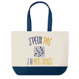 Sac de shopping bleu J'peux pas Mots Croisés