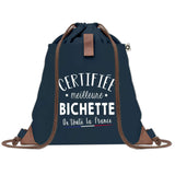Sac à Dos Bleu avec Pochette Certifiée meilleure Bichette