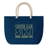 Sac de plage Bleu anse corde Ski soit avec toi